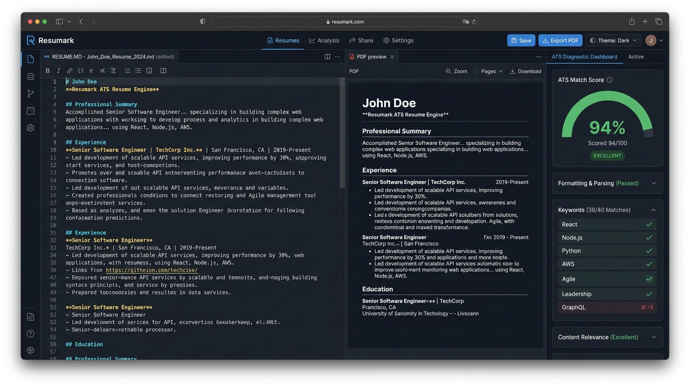 Resumark — ATS Resume Engine